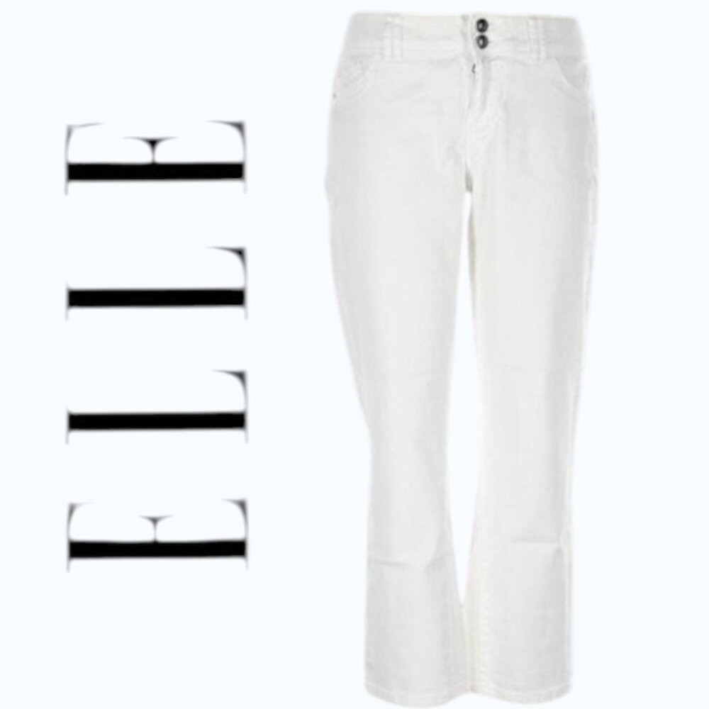 ELLE White Mid-Rise Straight Leg Jeans Size 2 - NWOT